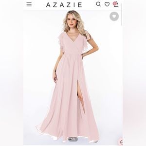 Azazie Zella Pink Floor length Dress
